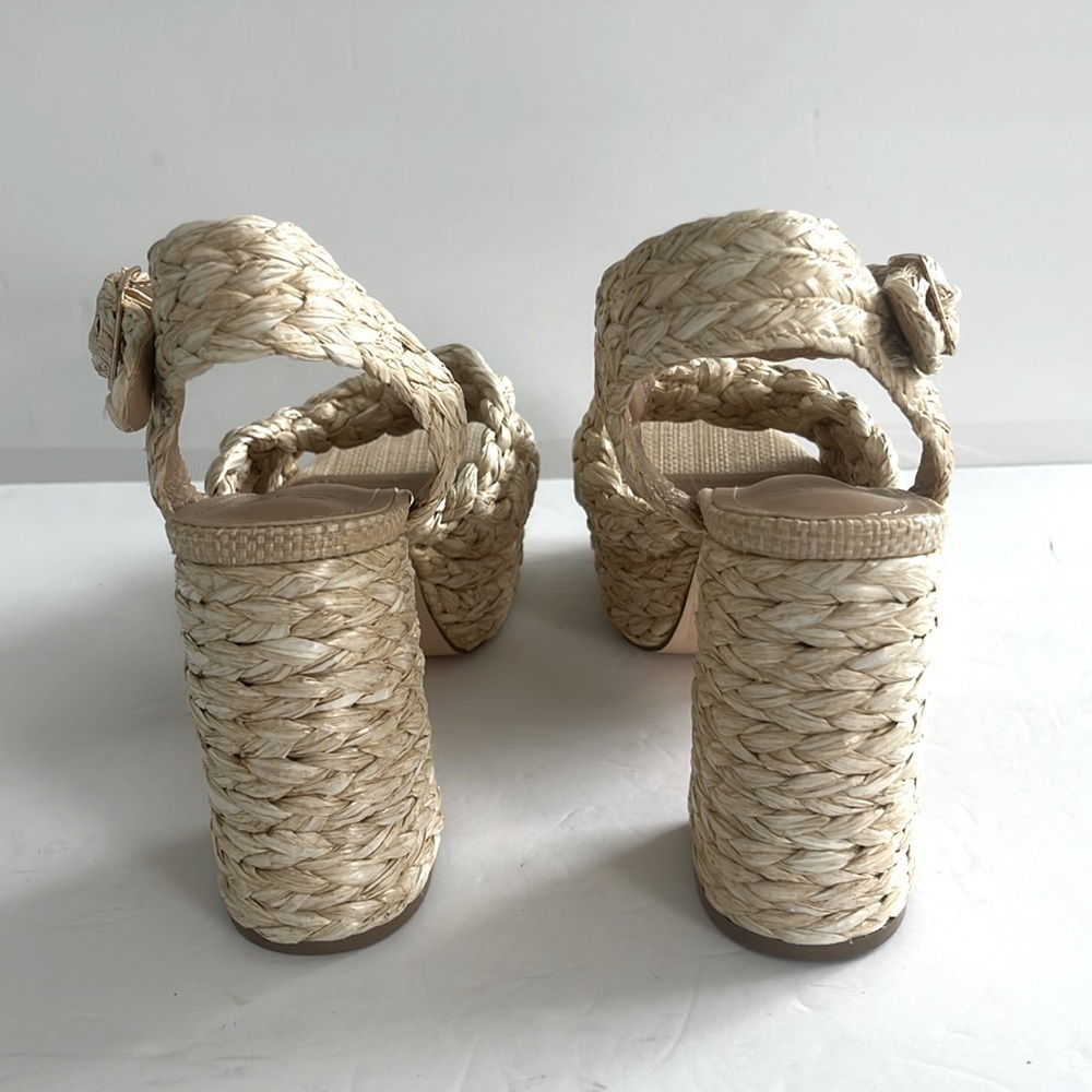 JustFab Women’s Rosalie Chunky Heel Espadrille Platform Sandals Shoes Size 11 - Picture 9 of 11